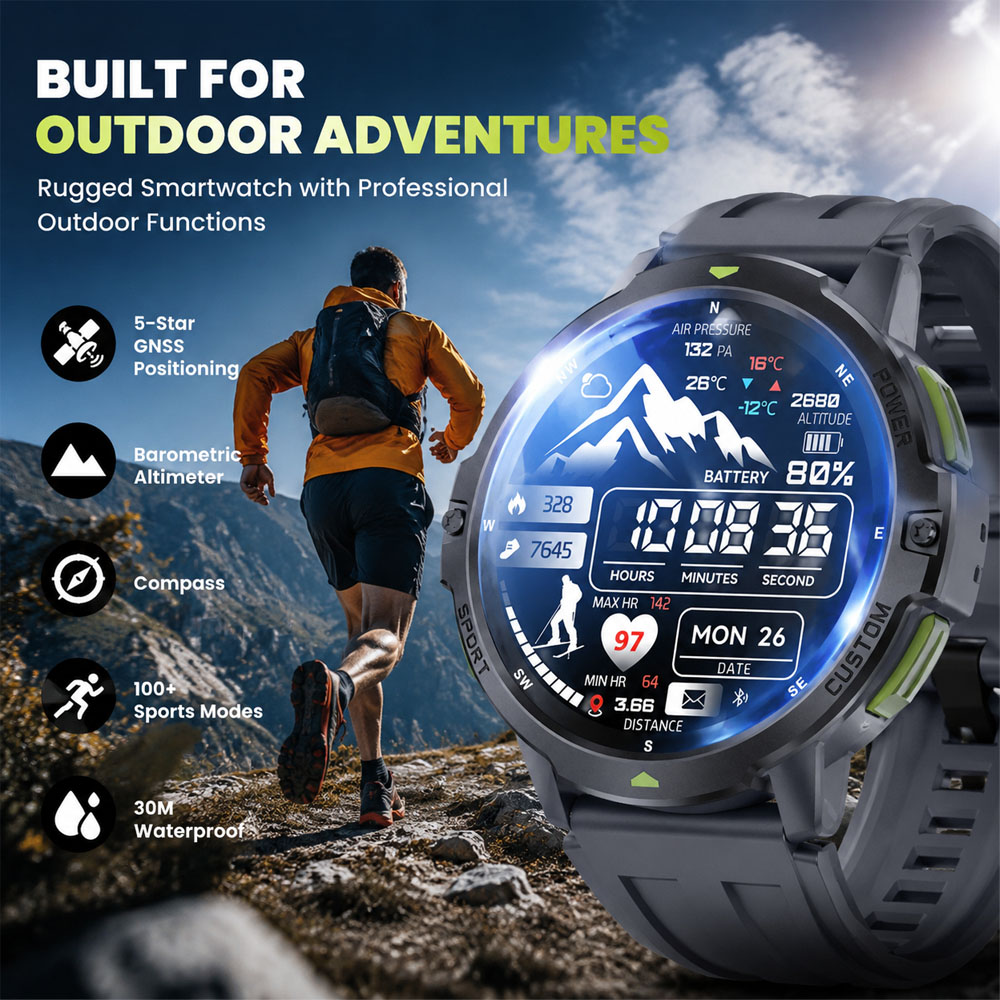 Smartwatch Timex Watches For Women - Reloj Inteligente GPS Militar 2026, Resistente