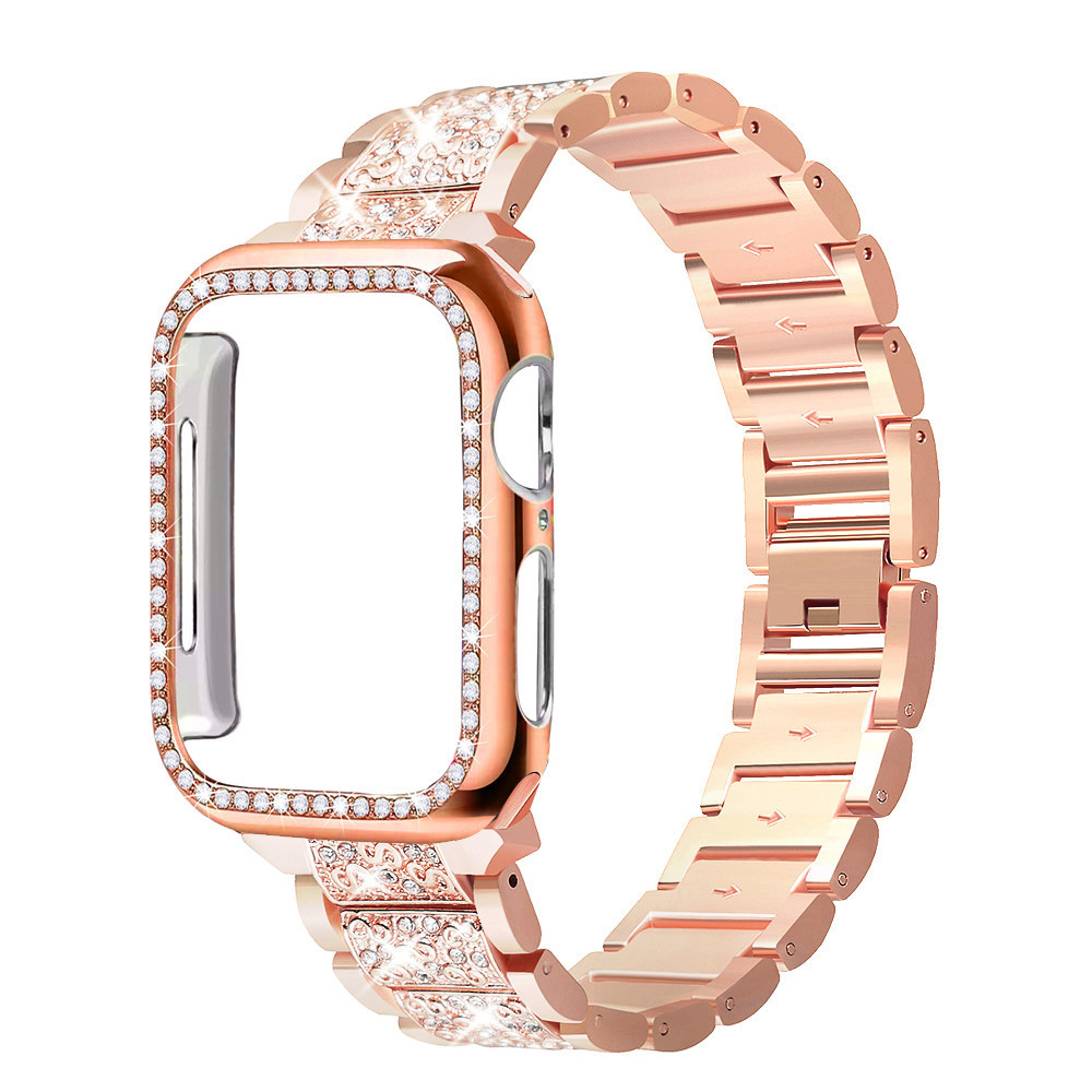 Smartwatch Luxury Watches For Women - Funda + correa brillante para Apple