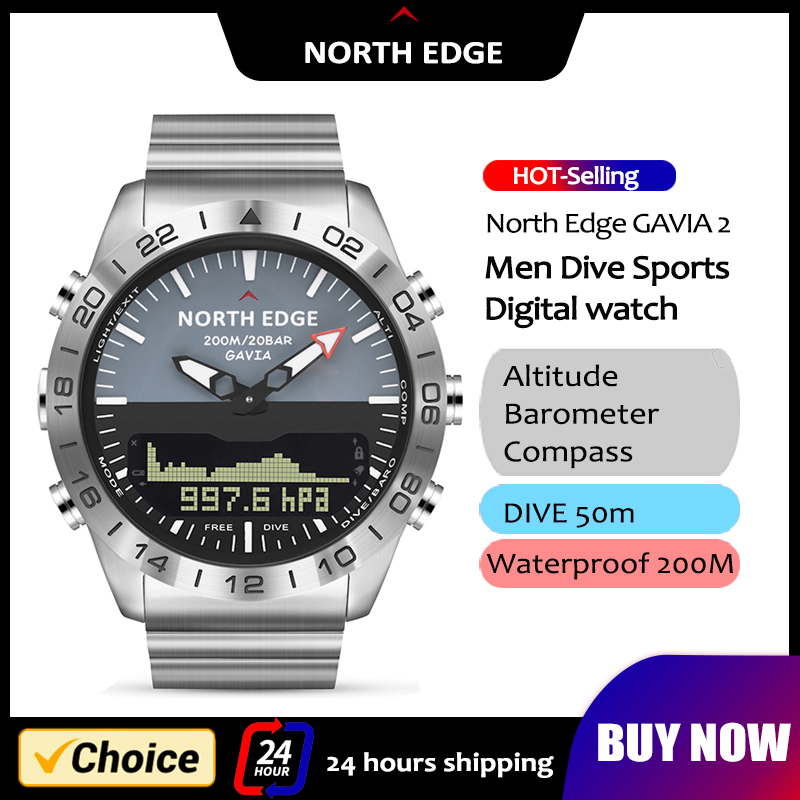 Smartwatch Army Watches For Men - Reloj de buceo NORTH EDGE para