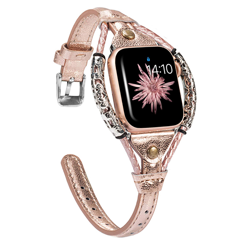 Smartwatch Luxury Watches For Women - Correa de cuero genuino para Apple
