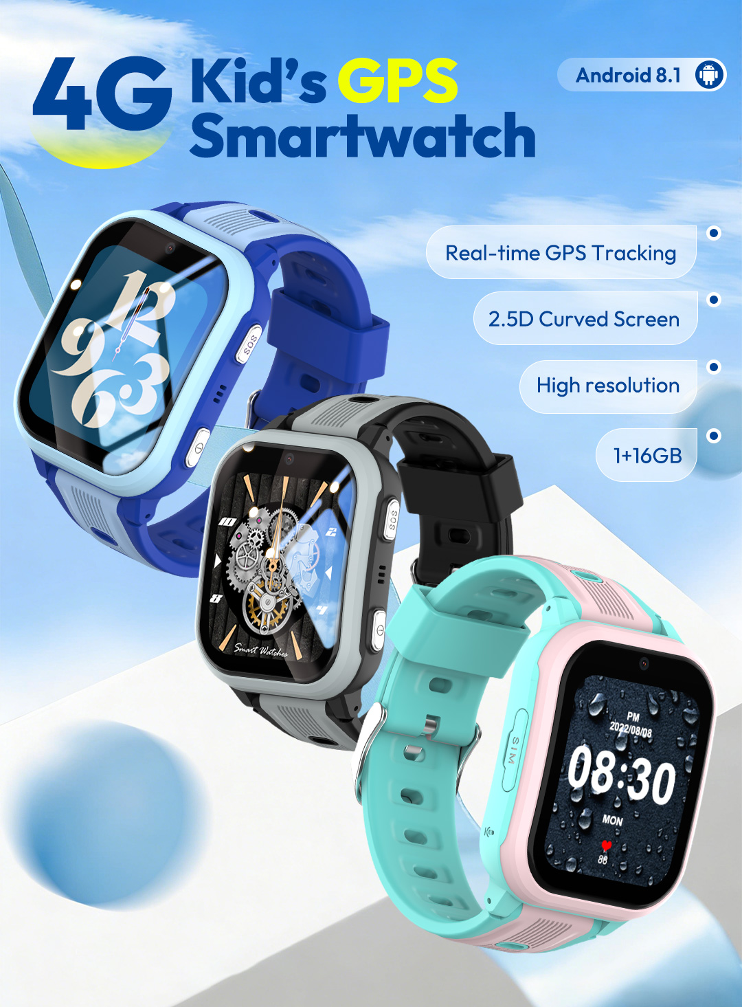 Smartwatch Watches Boys - Reloj Inteligente KT41 - Reloj Telefónico