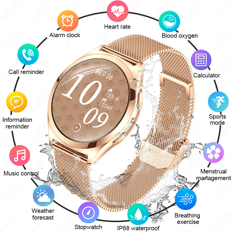 Smartwatch Luxury Watches For Women - Reloj inteligente LIGE de lujo para