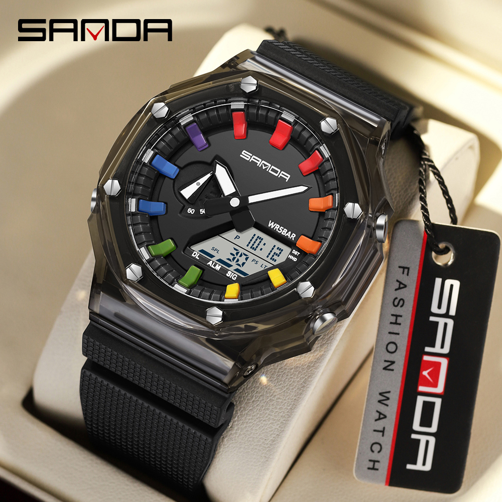 Smartwatch Army Watches For Men - Reloj LED Digital SANDA 3341 para