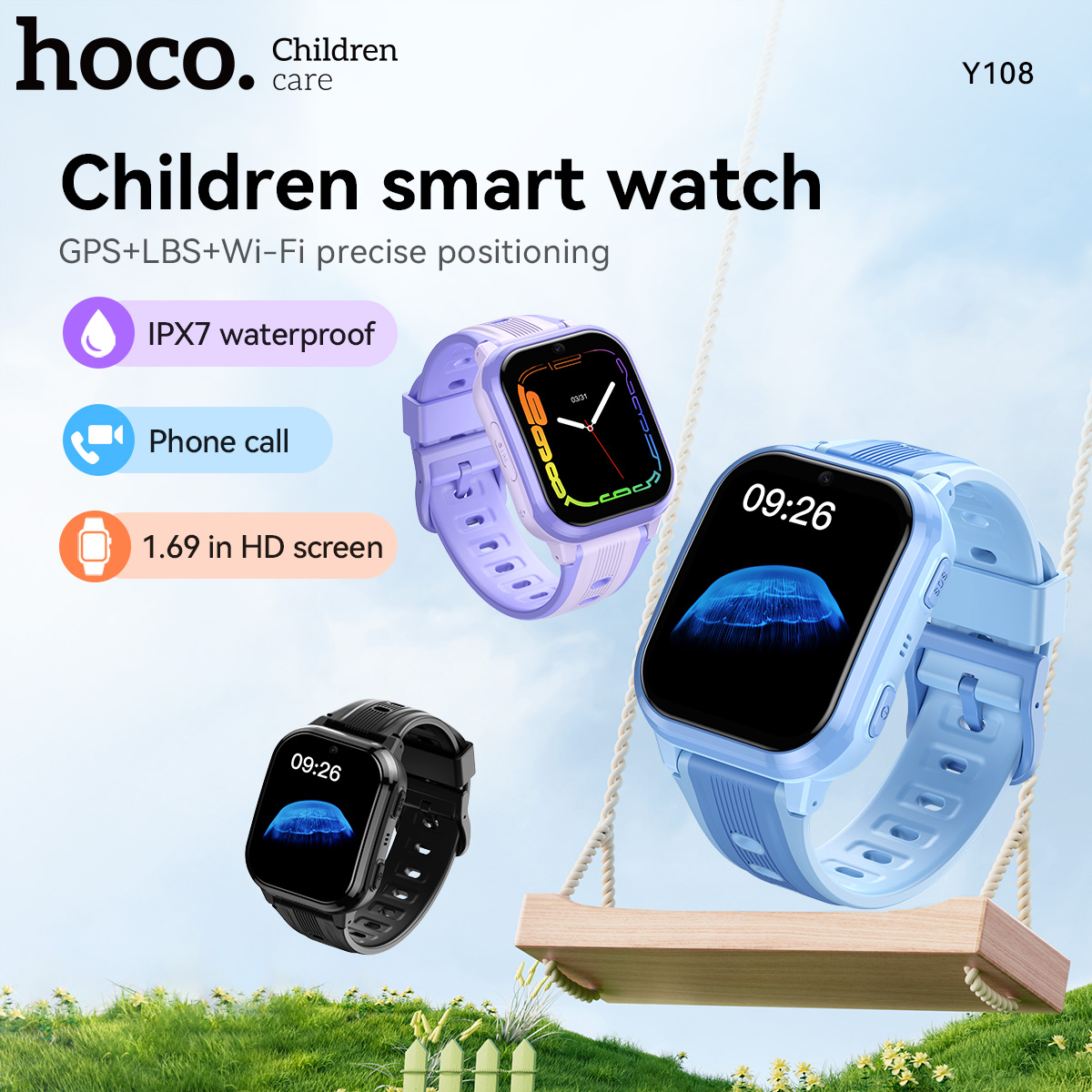 Smartwatch Watches Boys - Reloj inteligente HOCO Y108 con pantalla