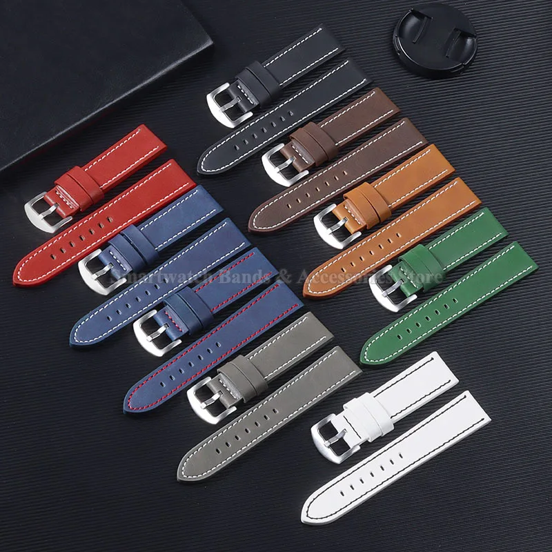 Correa de reloj de cuero vinta - Smartwatch Army Watches For Men reseña y precio
