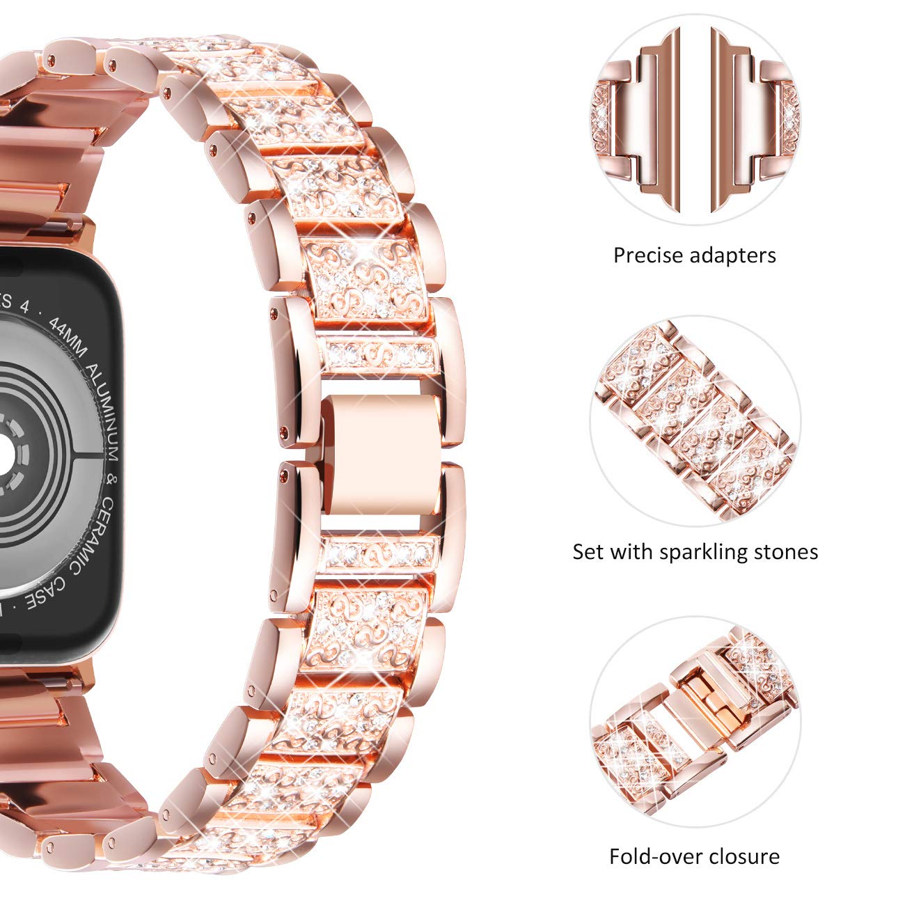 Funda + correa brillante para  - Smartwatch Luxury Watches For Women reseña y precio