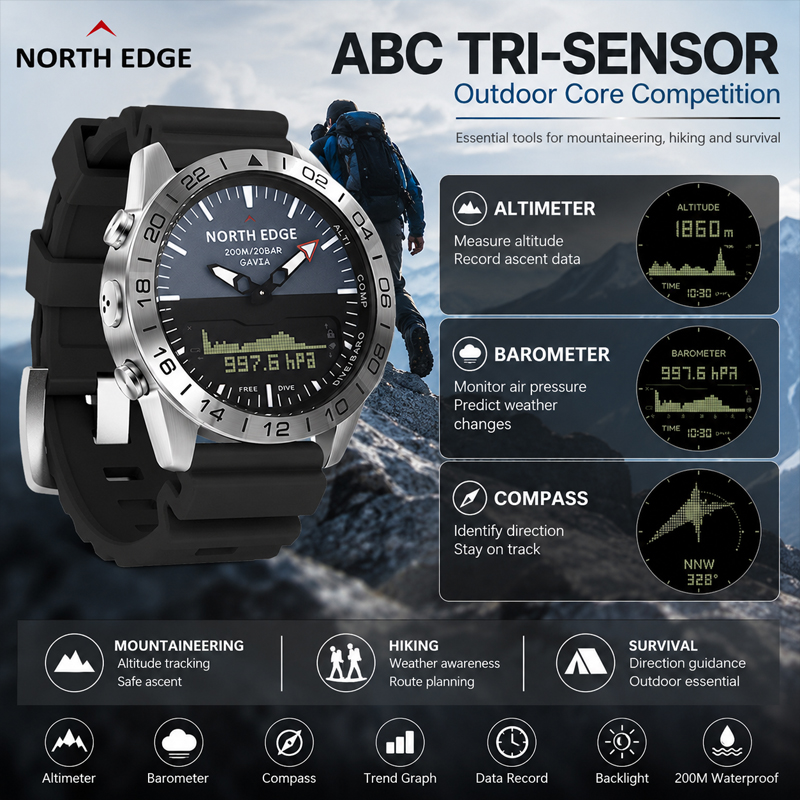 Reloj de Buceo NORTH EDGE para - Smartwatch Army Watches For Men reseña y precio