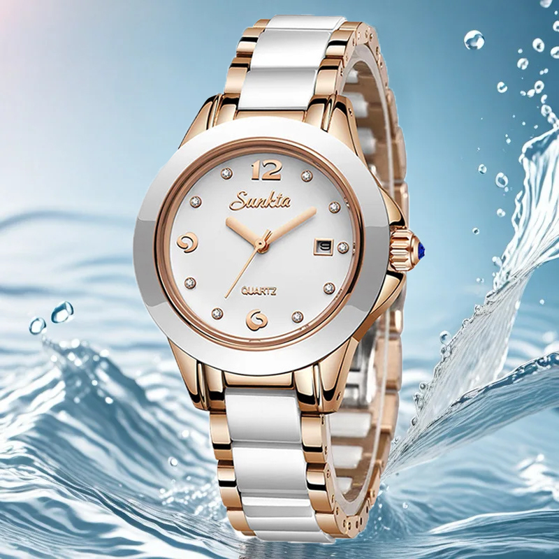 Reloj Sunkta de cuarzo informa - Ladies Fashion Watch reseña y precio