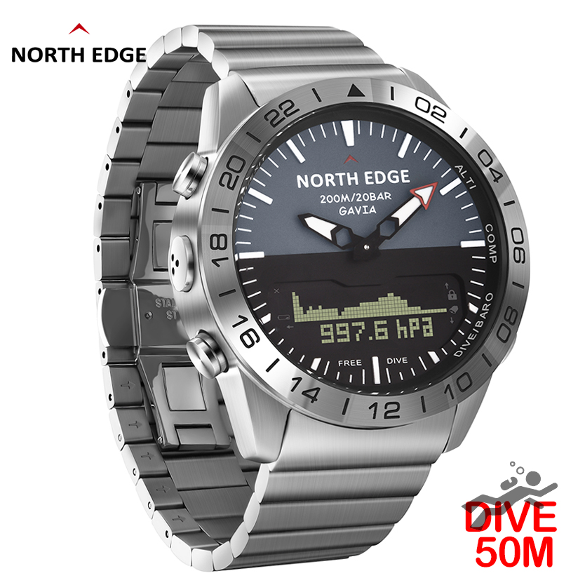 Reloj de buceo NORTH EDGE para - Smartwatch Army Watches For Men reseña y precio