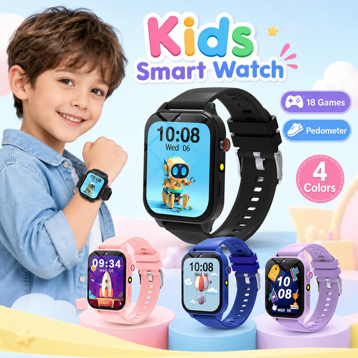 Reloj Inteligente con Juegos p - Smartwatch Digital Watches For Boys reseña y precio
