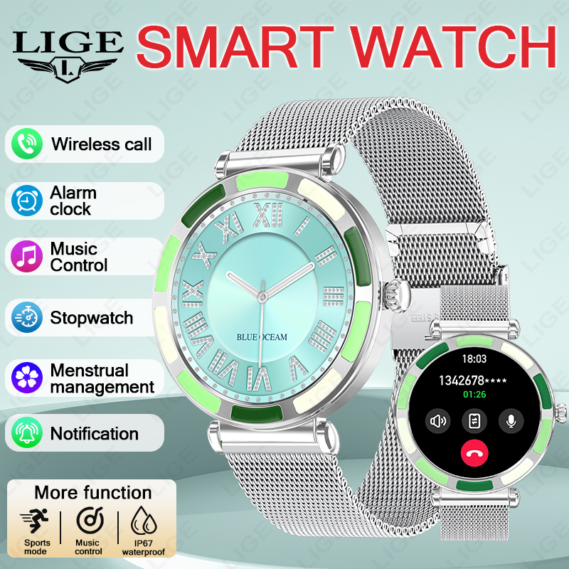Relojes inteligentes LIGE de l - Smartwatch Luxury Watches For Women reseña y precio