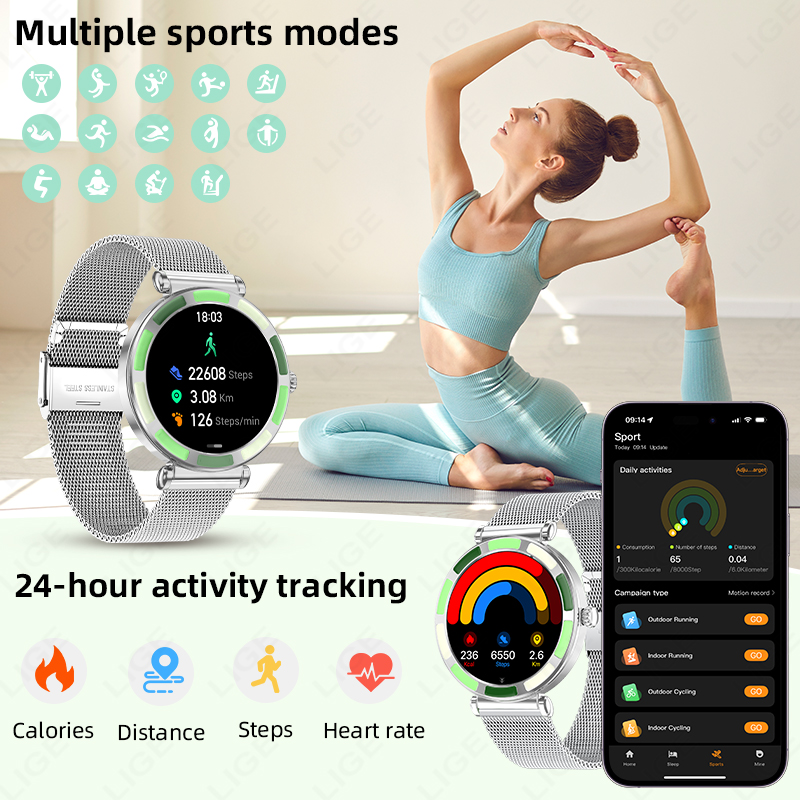Relojes inteligentes LIGE de l - Smartwatch Luxury Watches For Women reseña y precio