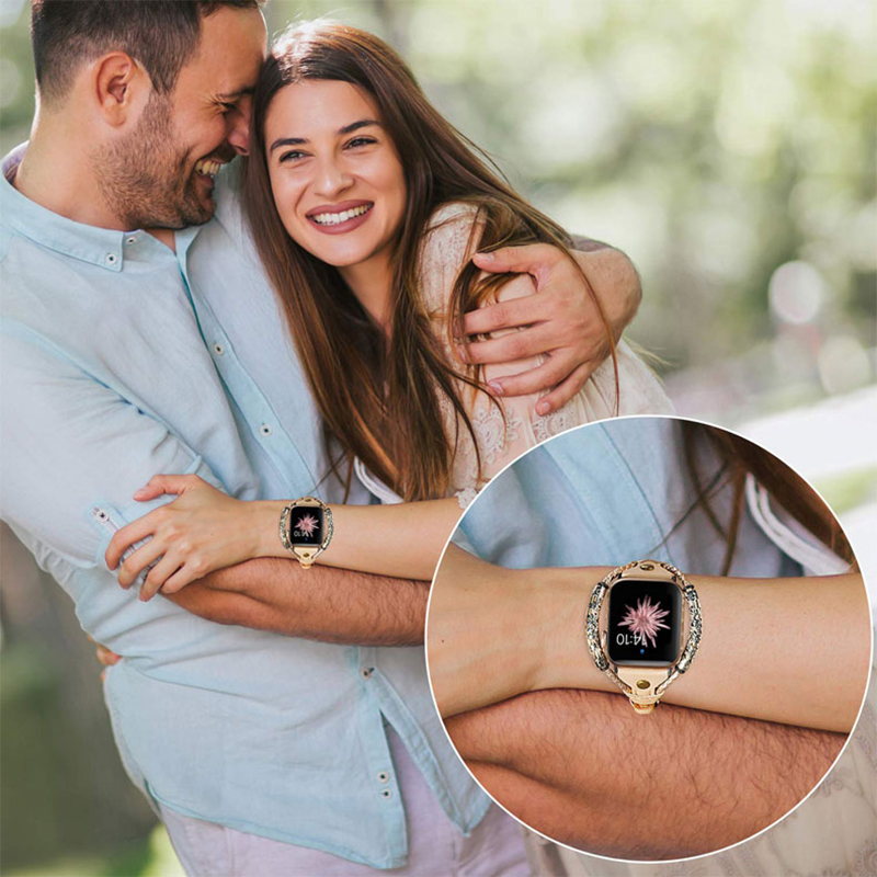Correa de cuero genuino para A - Smartwatch Luxury Watches For Women reseña y precio