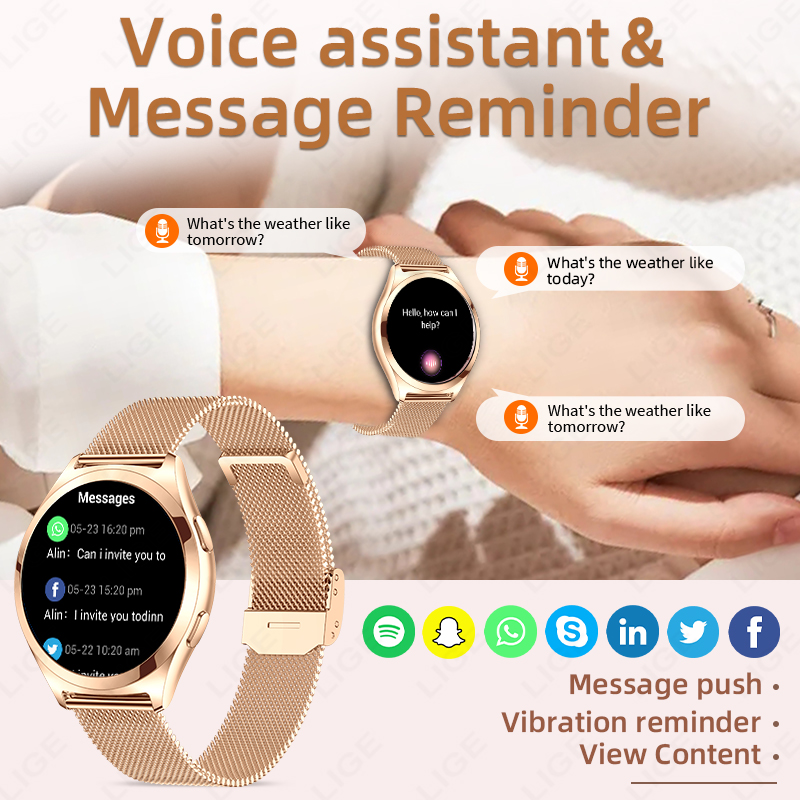 Reloj inteligente LIGE de lujo - Smartwatch Luxury Watches For Women reseña y precio